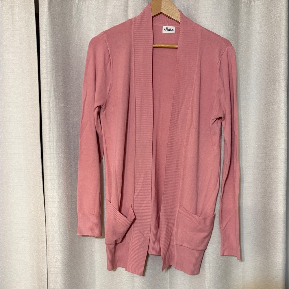 Pulse Women's Dusty Rose Open Front Cardigan